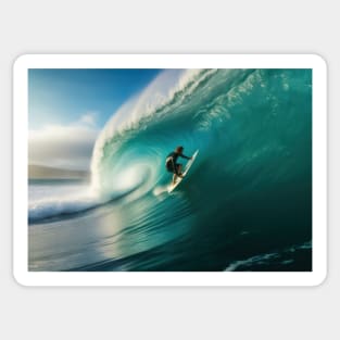 Surfing the perfect wave Sticker